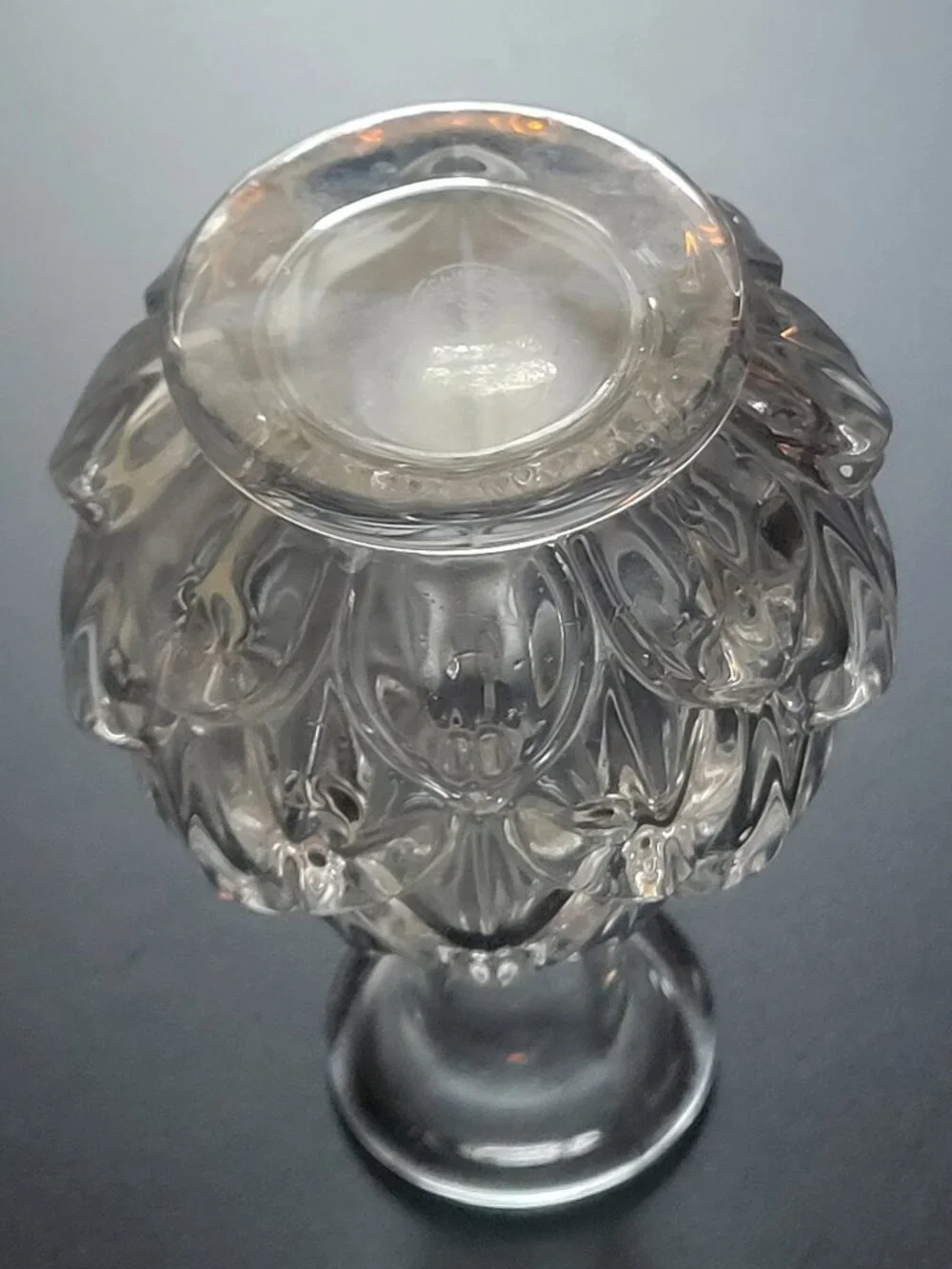 Baccarat for Tiffany & Co Artichoke Shape Crystal Bud Vase 4.5